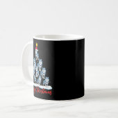 Santa Hat Ugly Xmas Funny Wolf Christmas Tree  Kaffeetasse (Vorderseite Links)