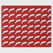 Santa Hat Wrapping Paper | Festive Christmas Gift Geschenkpapier (Flach)