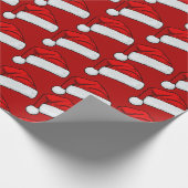 Santa Hat Wrapping Paper | Festive Christmas Gift Geschenkpapier (Ecke)