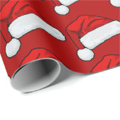 Santa Hat Wrapping Paper | Festive Christmas Gift  Geschenkpapier (Rolleneckpunkt)
