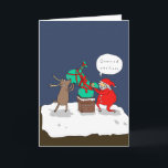 Santa Hates Cyclists | Funny Comic Christmas Card Feiertagskarte<br><div class="desc">Warum konnten sie nicht einfach nur Jogger sein?</div>