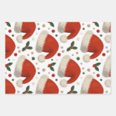 Santa Hats Geschenkpapier Set (Vorderseite 2)