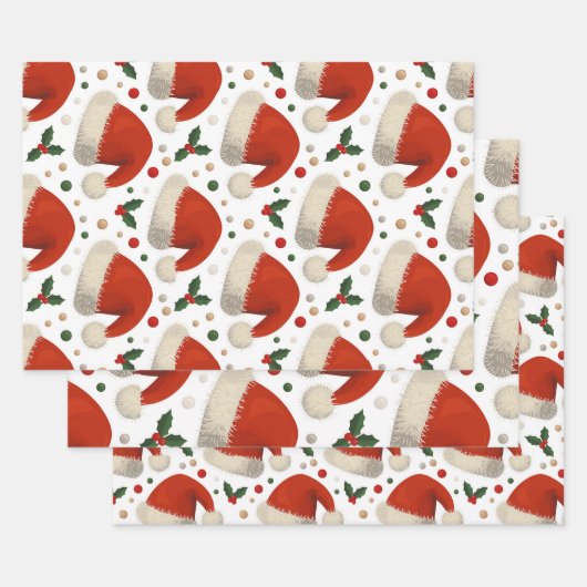 Santa Hats Geschenkpapier Set (Set)