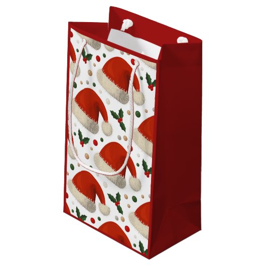 Santa Hats Kleine Geschenktüte (Rückseite Schrägansicht)