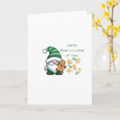 Santa Have a Cookie or Two on a Holiday Card Karte (Gelbe Blume)