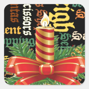 Santa Have a Nice Day und eine bessere Nacht.jpg Quadratischer Aufkleber