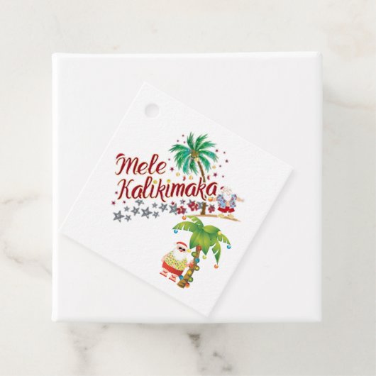 Santa Hawaiian-Geschenk-Tag Geschenkanhänger (Beispiel)