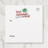 Santa Hawaiian-Geschenk-Tag Geschenkanhänger (Rückseite)