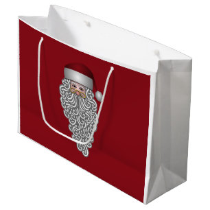 Santa Head mit Curry Bart Große Geschenktüte