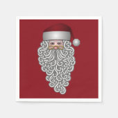 Santa Head mit Curry Bart Red Serviette (Vorderseite)