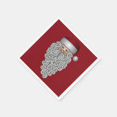 Santa Head mit Curry Bart Red Serviette (Ecke)