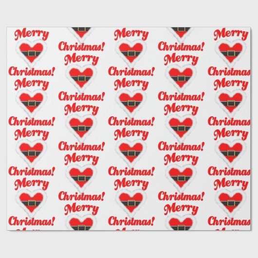 Santa Heart Geschenkpapier (Flach)