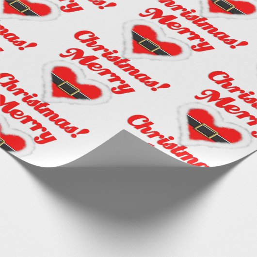 Santa Heart Geschenkpapier (Ecke)
