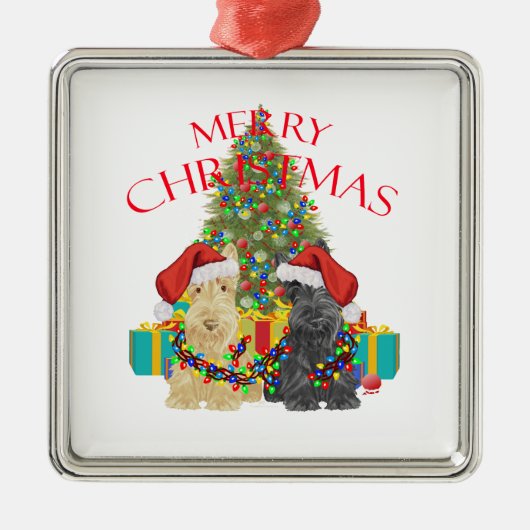 Santa Helfer Silbernes Ornament (Vorne)