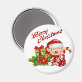 Santa Helper Standard, 2¼ Zoll Rundmagazin Magnet (Vorderseite/Rückseite)