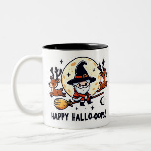 Santa Hexenbesen-Flug Tasse – Halloween-Weihnachte