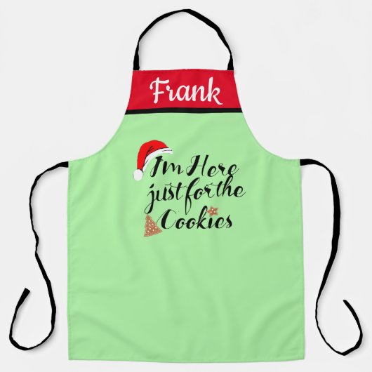 Santa hier nur für Cookies Personalisierte benutze Schürze (Vorderseite)