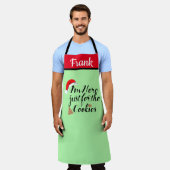 Santa hier nur für Cookies Personalisierte benutze Schürze (Getragen)