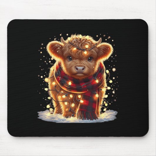 Santa Highland Kuw Weihnachten Weihnachten Weihnac Mousepad (Vorne)