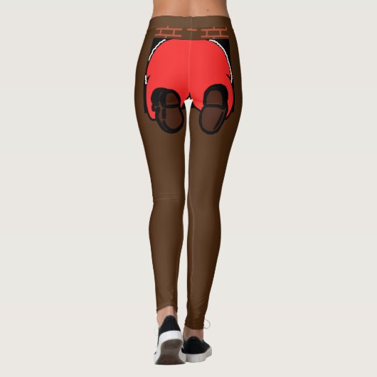 Santa Hintern Leggings Brown (Rückseite)