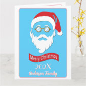 Santa Hipster Karte (Gelbe Blume)