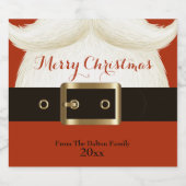 Santa, Ho Ho, frohe Weihnachten Bierflaschenetikett (Einzelnes Label)