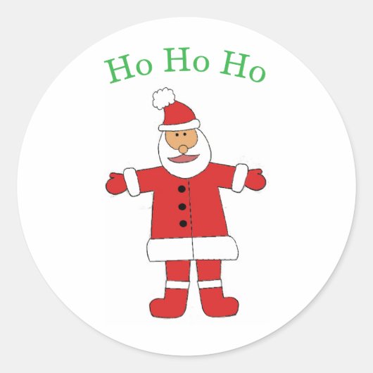 Santa Ho Ho Ho Aufkleber (Vorderseite)
