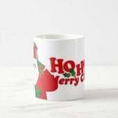 Santa "Ho Ho Ho Frohe Weihnachten" weiße Tasse (Mittel)