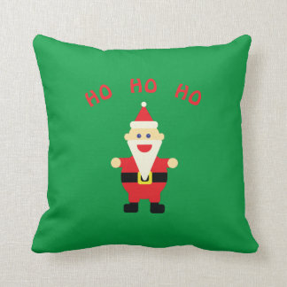 Santa Ho Ho Ho Fun Niedliche Weihnachten Grün Rot Kissen