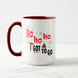 Santa, Ho Ho Ho I Gotta Go, Funny Xmas Gekackt Tasse