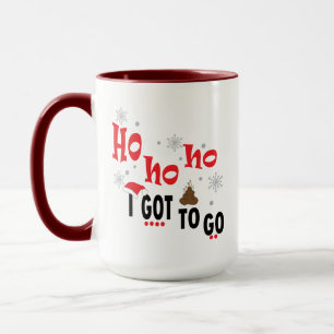 Santa, Ho Ho Ho ich muss gehen, lustiger Weihnacht Tasse