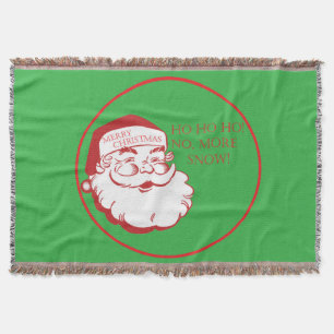 Santa HO HO HO Kein Schnee mehr Niedlicher Weihnac Decke