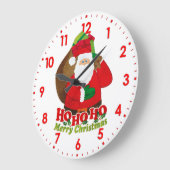 Santa ho ho ho schneebedeckte Weihnachtswandtschaf Große Wanduhr (Winkel)