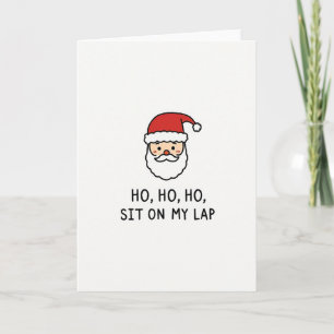 Santa Ho Ho Ho Sitz Auf Meinem Schoß Karte