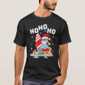 Santa Ho Ho Ho Sommer Surfen Weihnachten in J T-Shirt (Vorderseite)