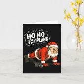Santa Ho Ho Hold The Plank Christmas Gym Workout F Karte (Gelbe Blume)