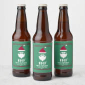 Santa, Ho Ho, Holiday, Bierflaschenetikett (Flaschen)