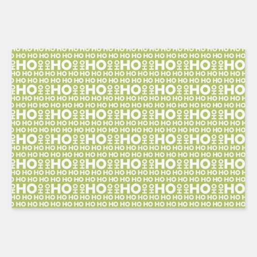 Santa Ho Ho Wrapping Paper - Feierlicher Spaß Geschenkpapier Set (Vorderseite 2)