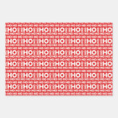 Santa Ho Ho Wrapping Paper - Feierlicher Spaß Geschenkpapier Set (Vorderseite)