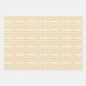 Santa Ho Ho Wrapping Paper - Feierlicher Spaß Geschenkpapier Set (Vorderseite 3)