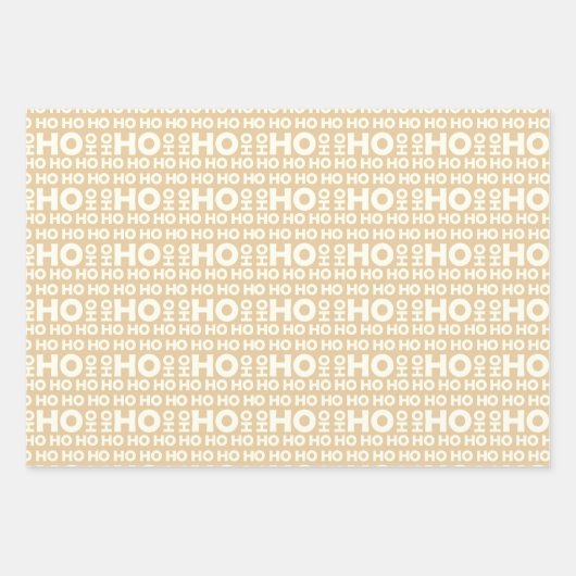 Santa Ho Ho Wrapping Paper - Feierlicher Spaß Geschenkpapier Set (Vorderseite 3)
