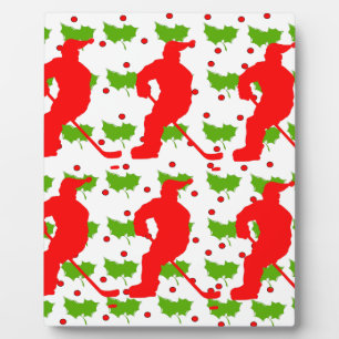 SANTA HOCKEY FOTOPLATTE