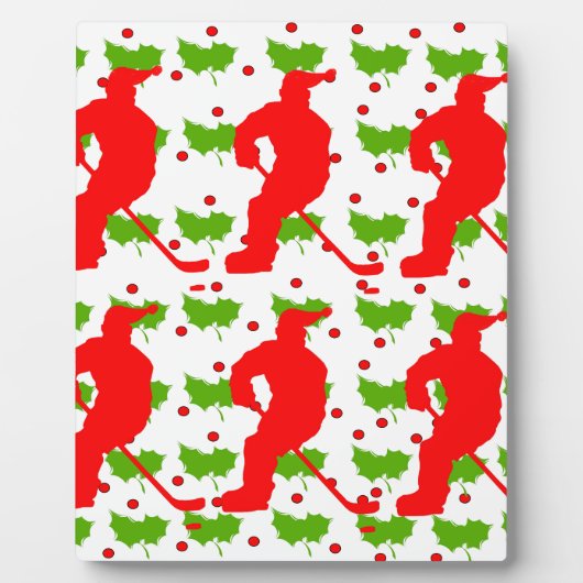 SANTA HOCKEY FOTOPLATTE (Vorderseite)