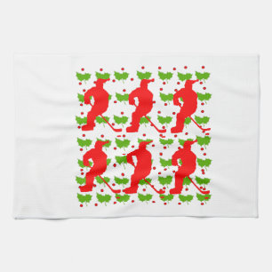 SANTA HOCKEY HANDTUCH