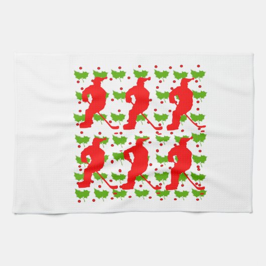 SANTA HOCKEY HANDTUCH (Horizontal)