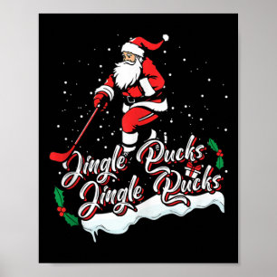 Santa Hockey Player Eishockey Xmas Sportfest Poster