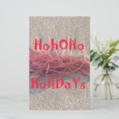 Santa HoHoHo Frohe Weihnachten aus den Farben am S Briefpapier (Stehend Vorderseite)