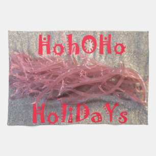 Santa HoHoHo Frohe Weihnachten aus den Farben am S Küchentuch