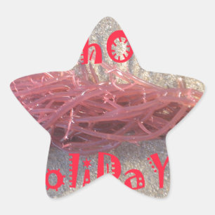 Santa HoHoHo Frohe Weihnachten aus den Farben am S Stern-Aufkleber