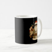 Santa Hold Mallard Duck Hunting Christmas Pajama T Kaffeetasse (VorderseiteRechts)